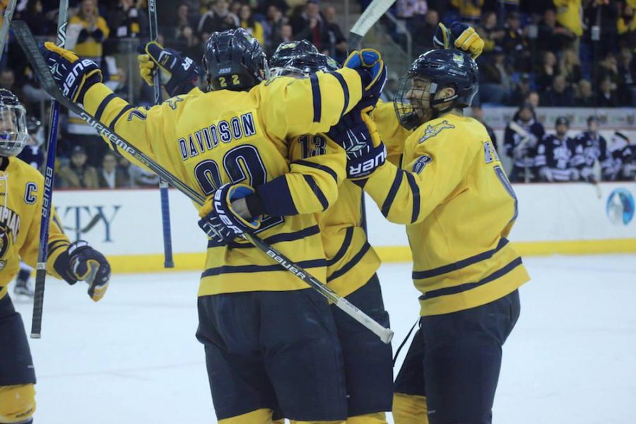 Quinnipiac mens ice hockey defeats Yale for 14th Annual Heroes Hat