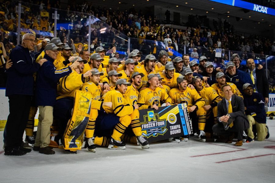 Eyes on Tampa: Bobcats score four to knock off Ohio State, advance to Frozen Four